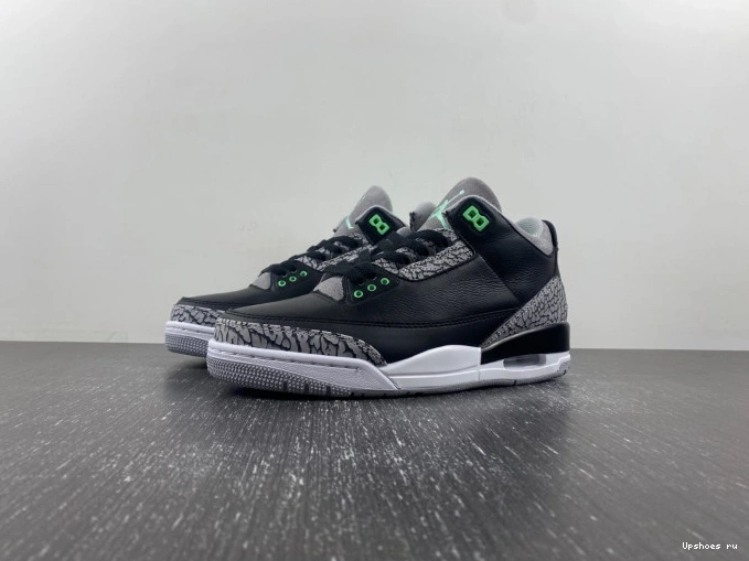 CT8532-031 Jordan  Air 3 Glow” “Green 0127